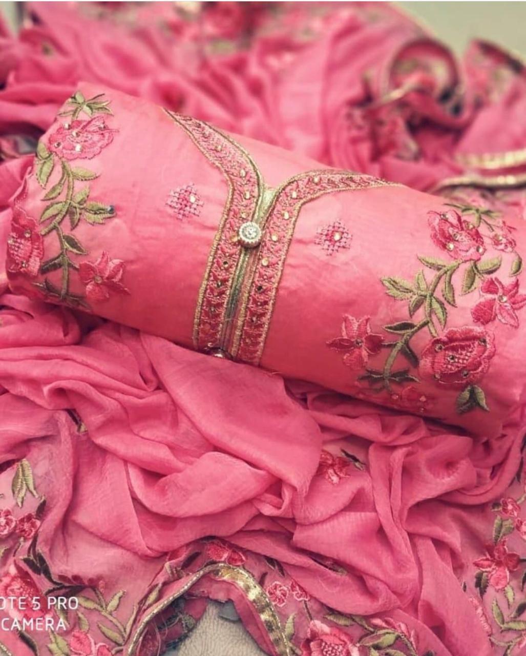 Chanderi Silk Suit Salwar Fabric