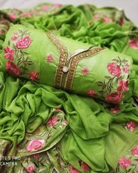 Chanderi Silk Suit Salwar Fabric