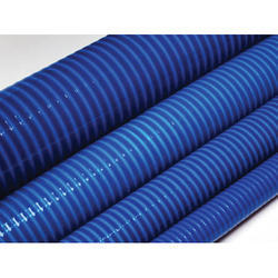 Blue Suction Hose Pipe - PVC, Varied Sizes, Blue, Braided Reinforcement, High Pressure Rating, Flexible Design