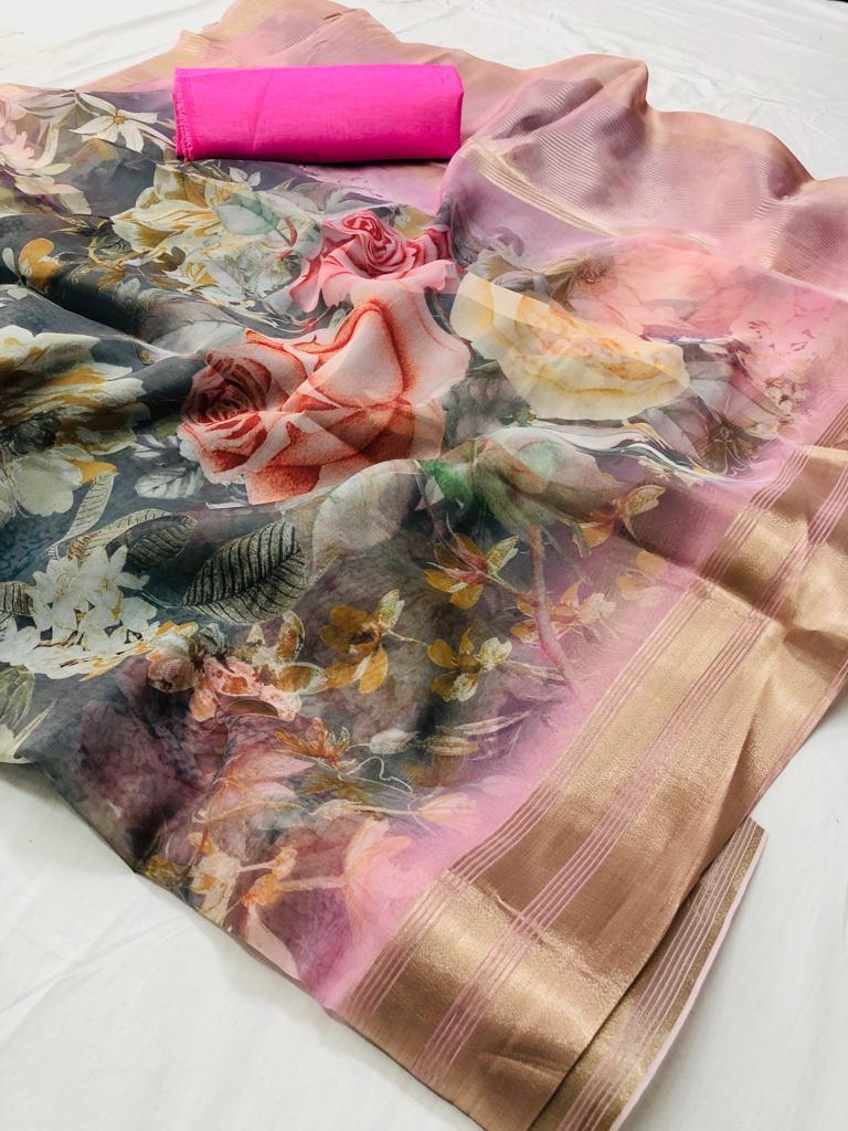 Latest Digital Printed Saree