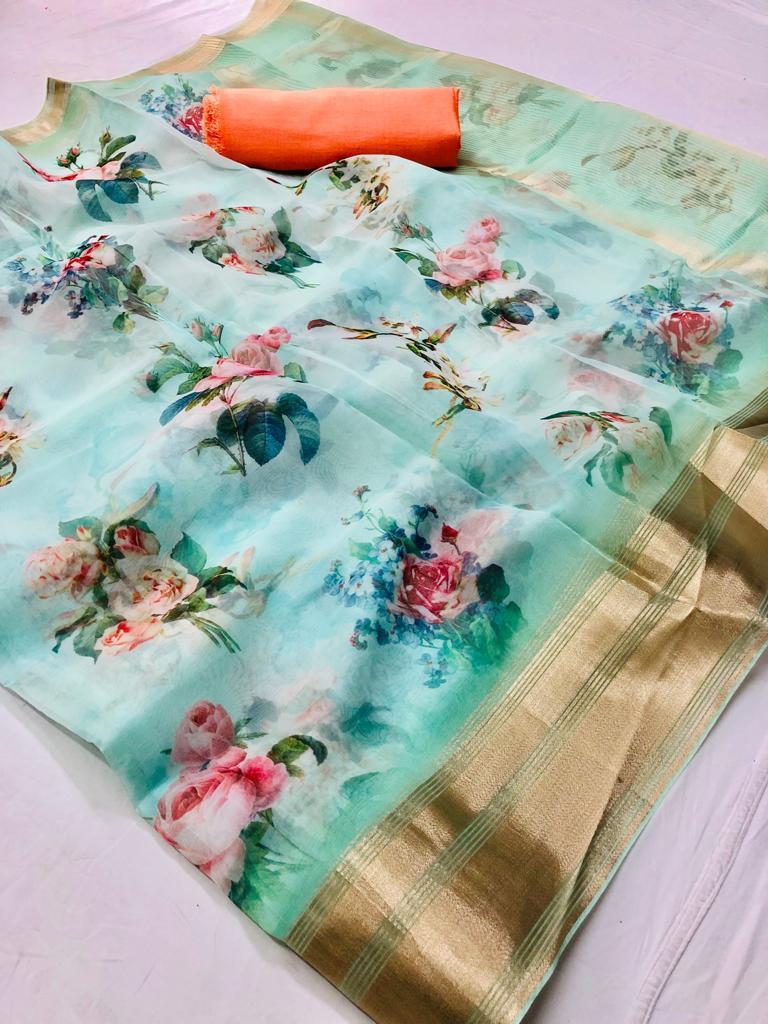 Latest Digital Printed Saree