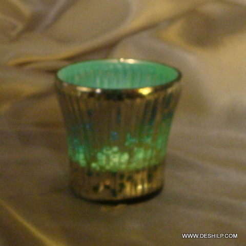 Silver Glass Candle Holder for ceremony