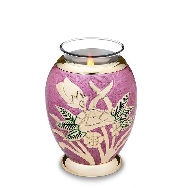 Tealight Candle Tulip Keepsake Cremation Urn