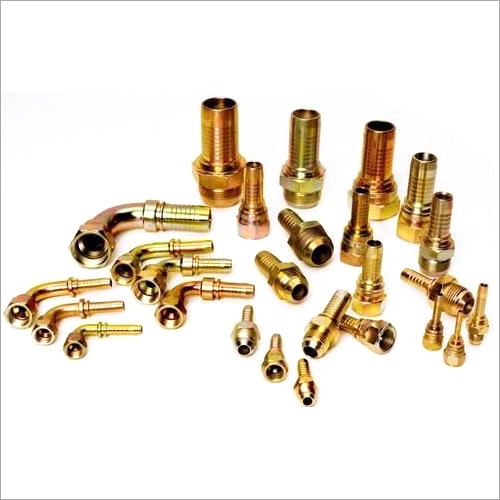 Hydraulic Tube Fittings - Metal, Round Design | Golden Finish for High Water Content Liquids