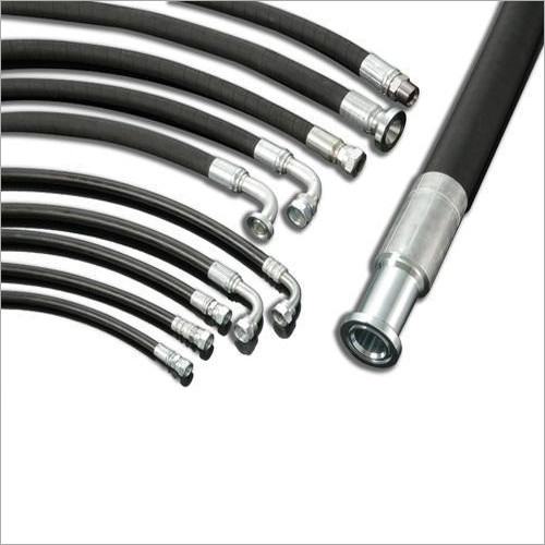 High Pressure Hose - Rubber Material, 1 Inch Size, Black Color | Air Medium Compatibility