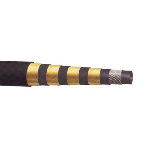 Spiral Hydraulic Hoses - Acid Resistant, 2 Inch Size | Black Color, Durable Design