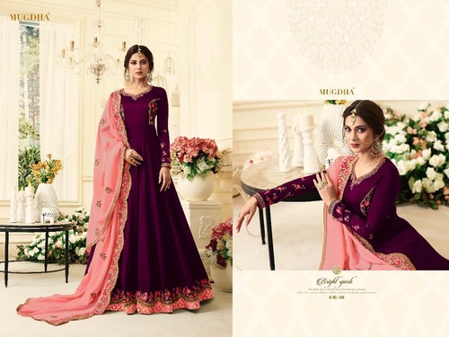 Purple Anarkali Salwar Suit