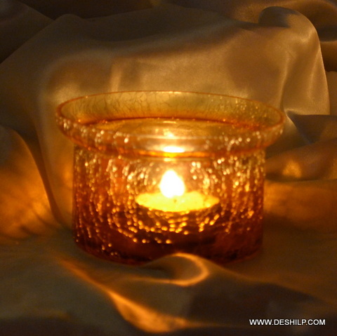 CREAK GLASS COLORFUL VOTIVE for home decor