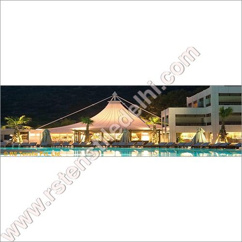 Restaurant Tensile Fabric Structure - Dimension (L*W*H): 15X25X12 Foot (Ft)