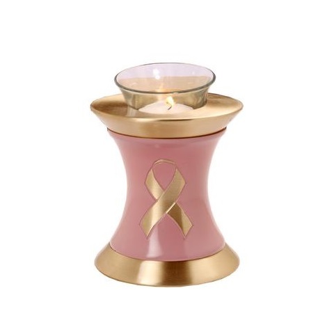 Pink Ribbon Tealight Cremation Urn