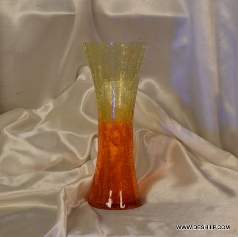 GLASS COLORFUL FLOWER VASE