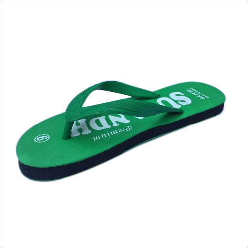 Green Men'S Flat Slipper