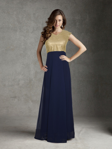 Blue Designer Evening Gown