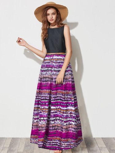 Purple Ladies Gown Dress