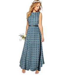 Exclusive Designer Frock Suit - Crepe Material, 52-53 Inch Length | C-green Color, Sleeveless, No Fade, Washable, All Season Wear