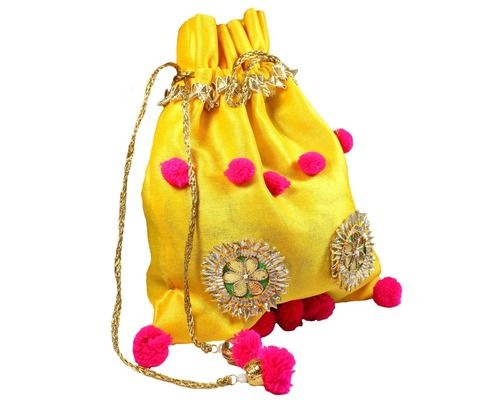 Buy Rajasthani Style Silk Potli Velvet with Gota Patti Potli Purse Women  handbag Handicrafts Handmade Decorative Pure Silk Jaipuri Resh Potlis  Online In India At Discounted Prices