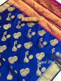 Banarasi Silk Saree - Kanchipuram Style With Exquisite Zari Work | Multicolor, Printed Pattern For All Seasons