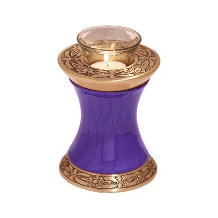 Baroque Purple Tealight Cremation Urn
