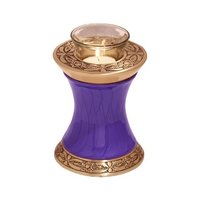 Enamel Baroque Purple Tealight Cremation Urn