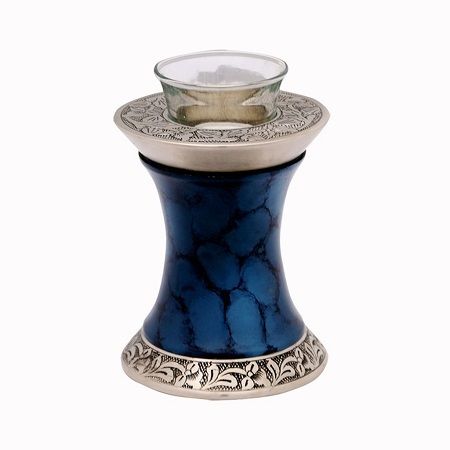 Midnight Iris Tealight Cremation Urn