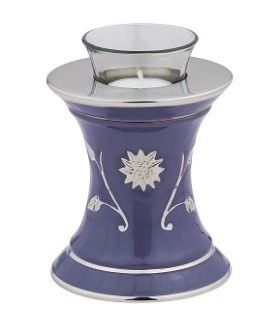 Midnight Iris Tealight Cremation Urn