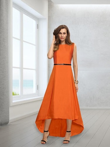 Orange Designer Gown