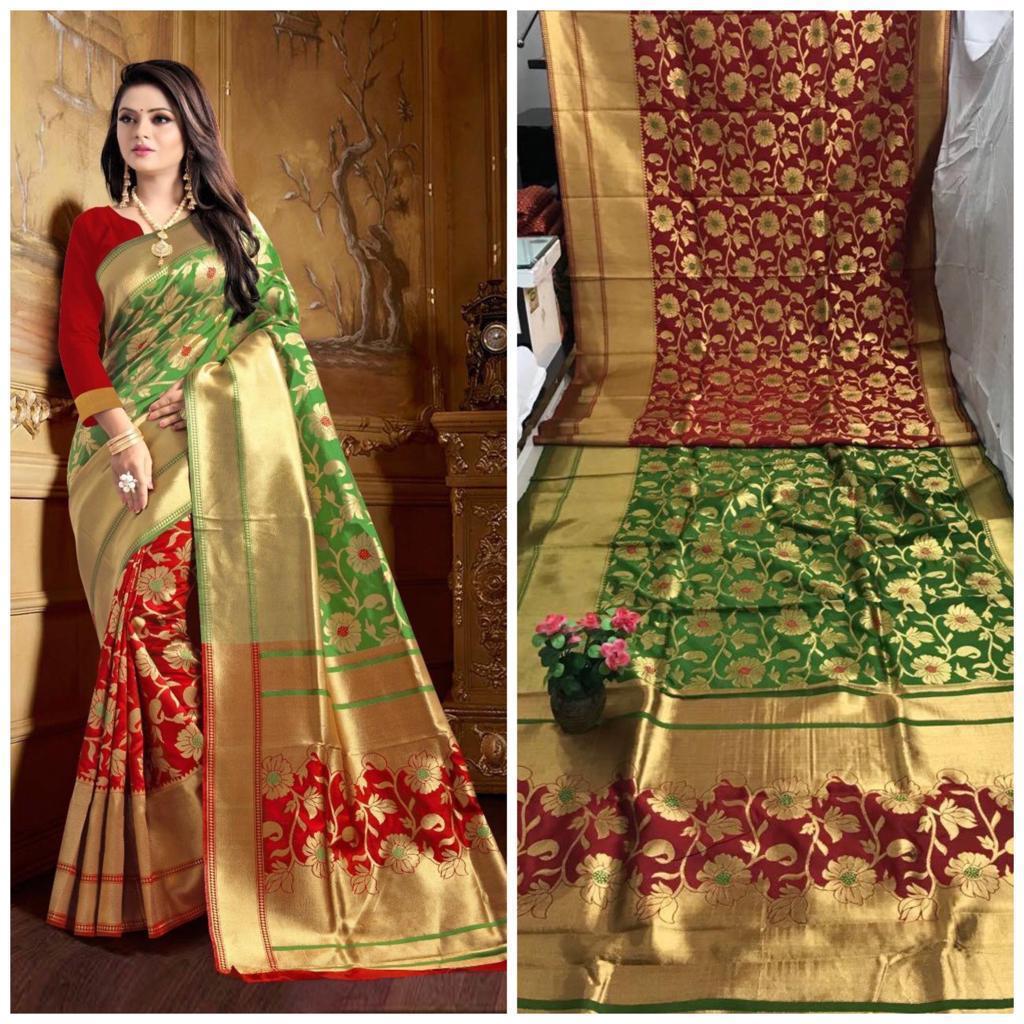 Mina Jhalar Banarasi Silk Saree