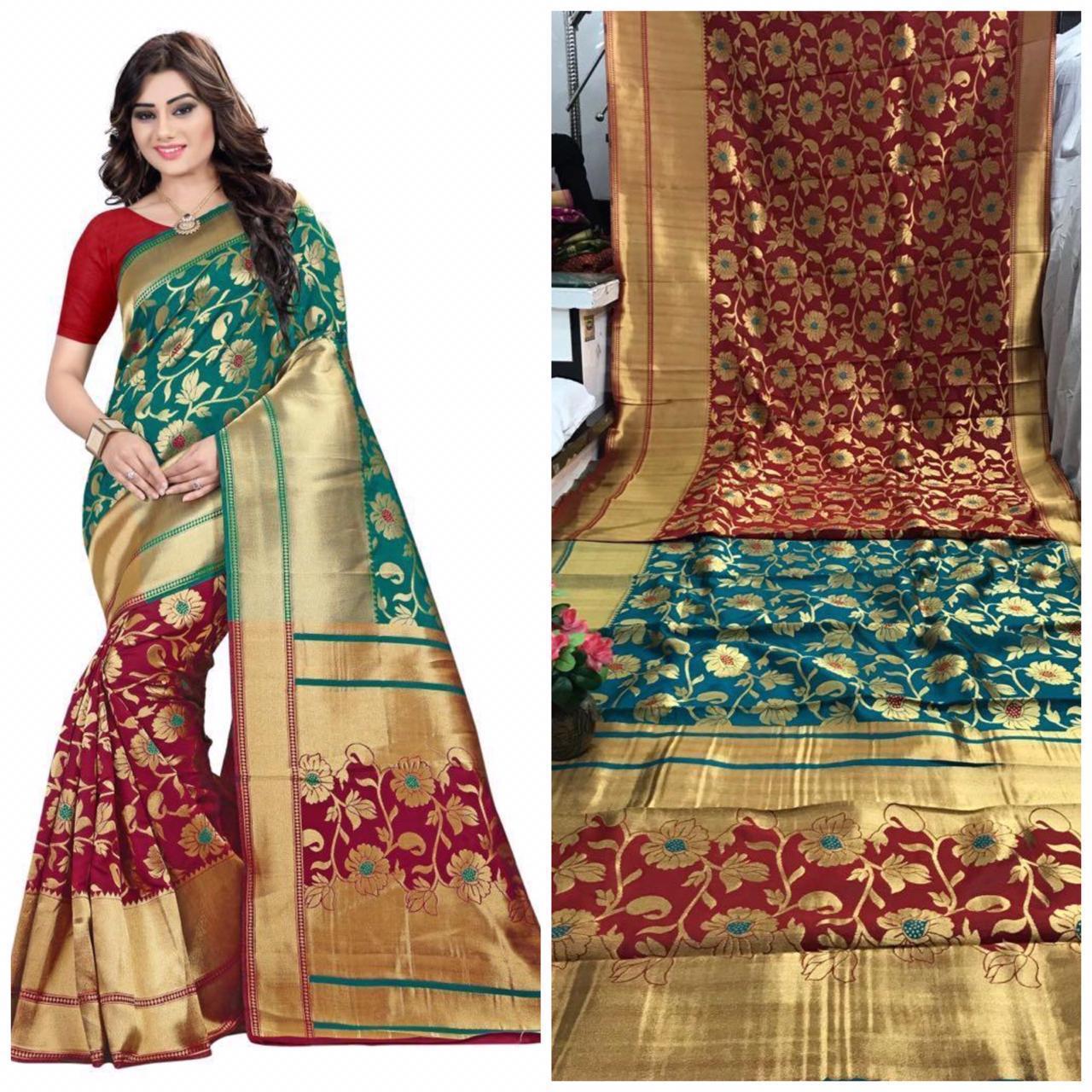 Mina Jhalar Banarasi Silk Saree
