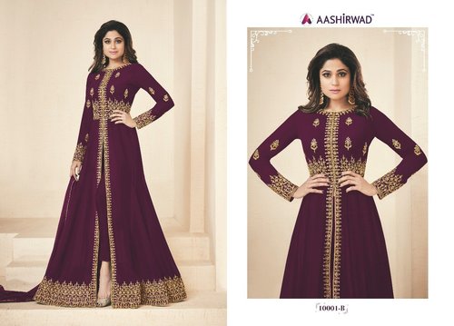 Purple Designer Salwar Kameez