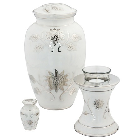 Grace White Tealight Urn for Ashes