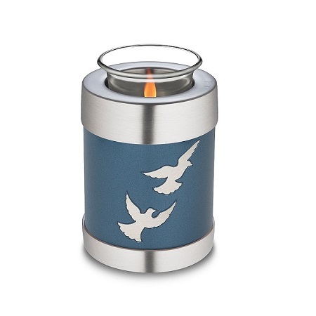 Tealight Candle Flying Doves Keepsake Cremation Urn