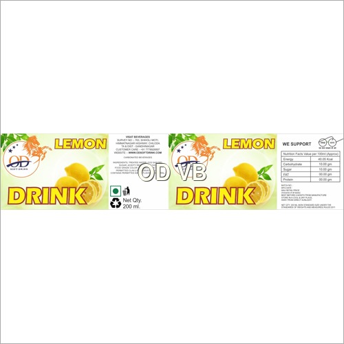 Lemon Soft Drink Packaging: Plastic Bottle