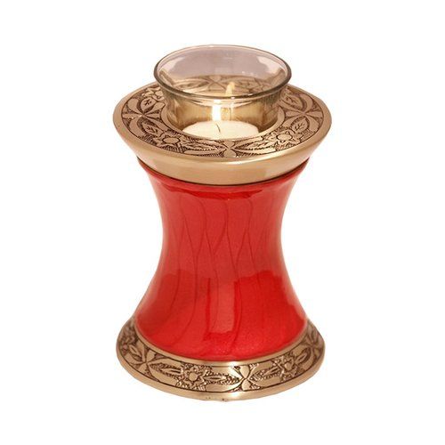 Baroque Red Tealight Cremation Urn