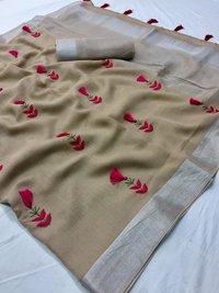 Ladies Linen Silk Saree