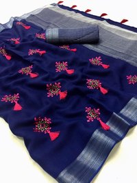 Ladies Linen Silk Saree