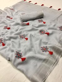 Ladies Linen Silk Saree