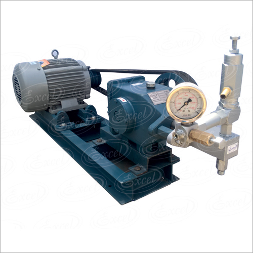 Motorised Hydraulic Test Pump - Sturdy Metal Frame, Wheel-Pulley System | Reliable Hydrostatic Testing for Cryogenic, Fire, and Maritime Applications