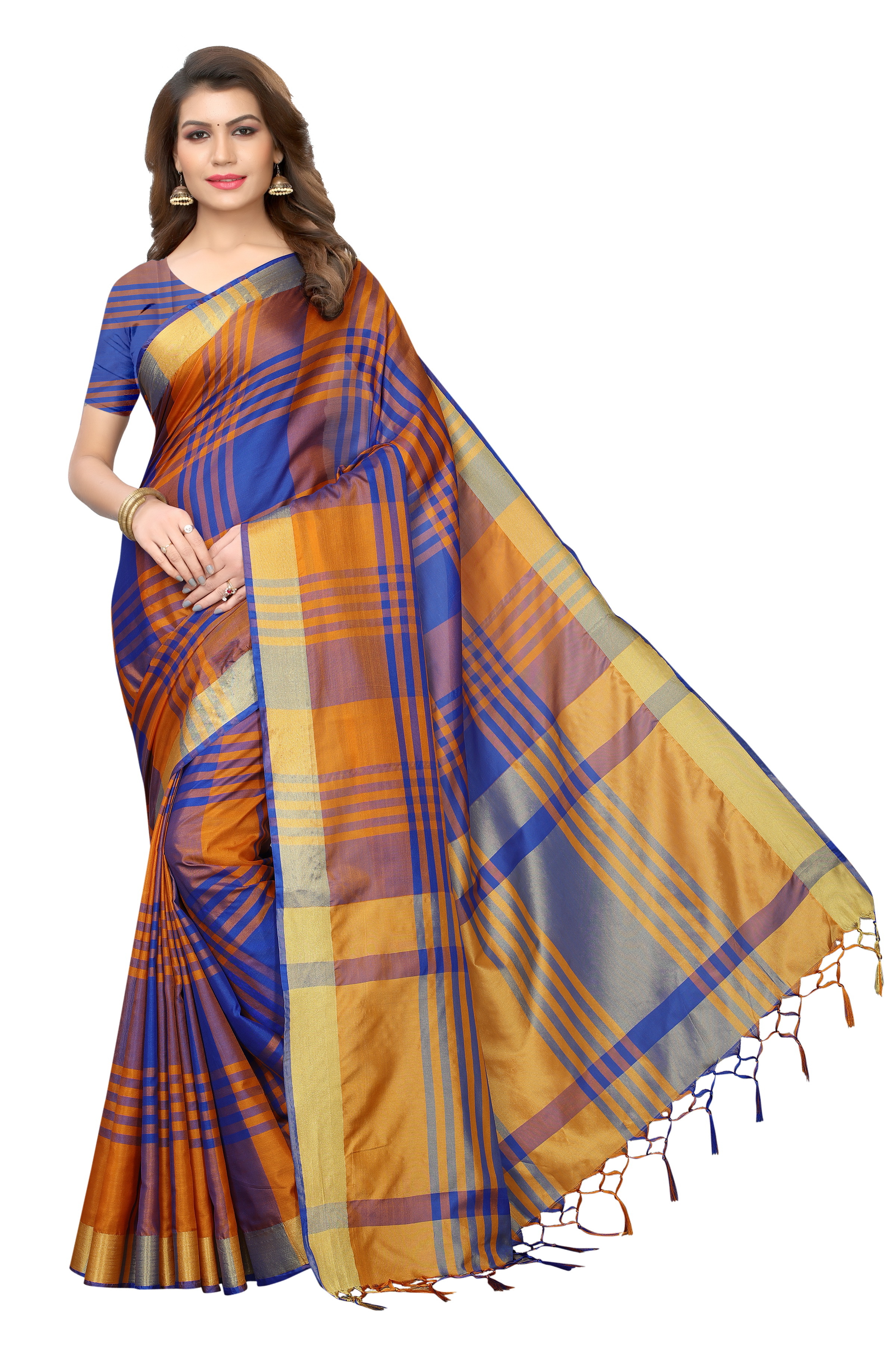 Block Cotton Silk Saree