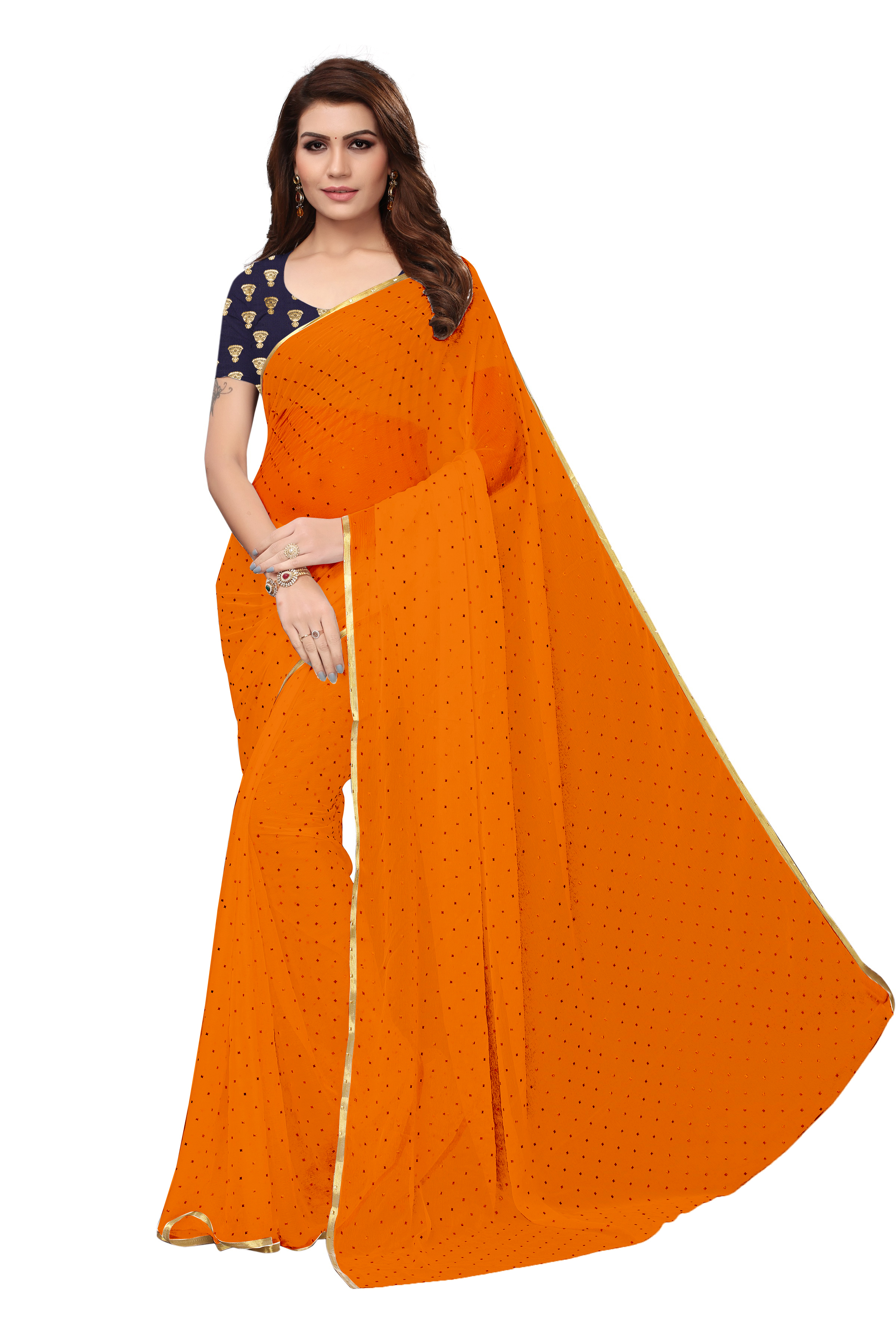 New Black Women Saree