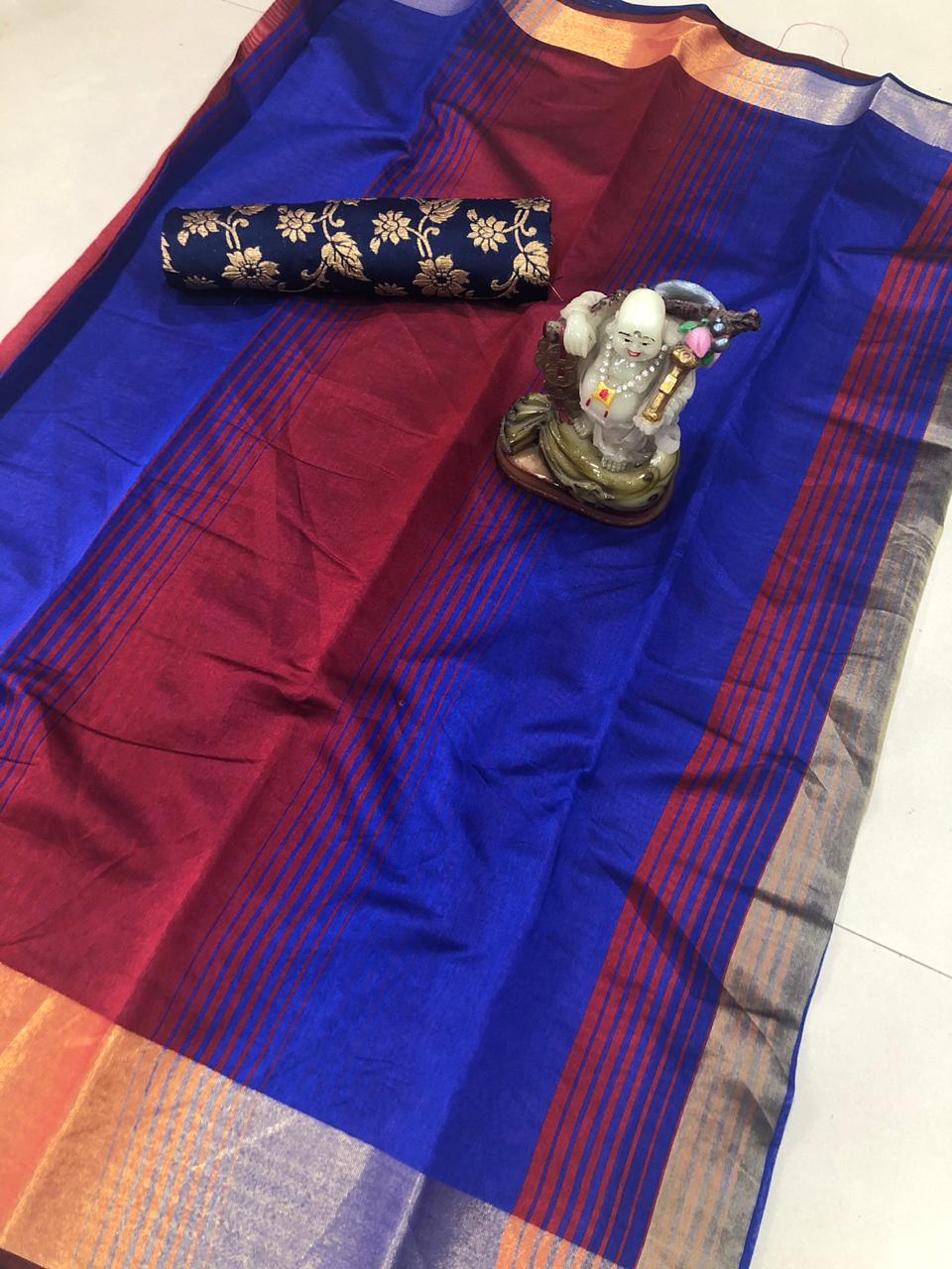 Maniyar Shaded Cotton Silk Saree