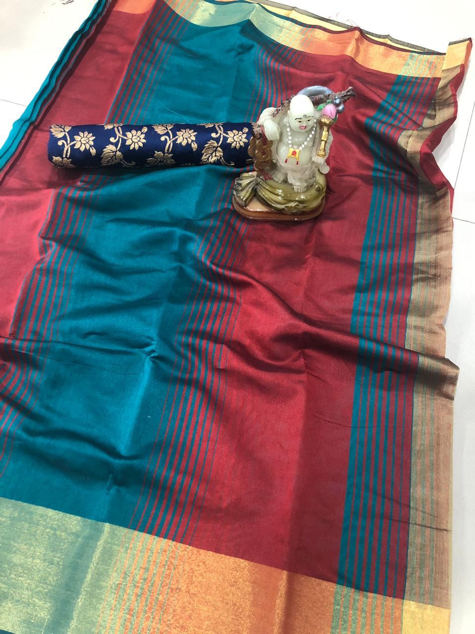 Maniyar Shaded Cotton Silk Saree