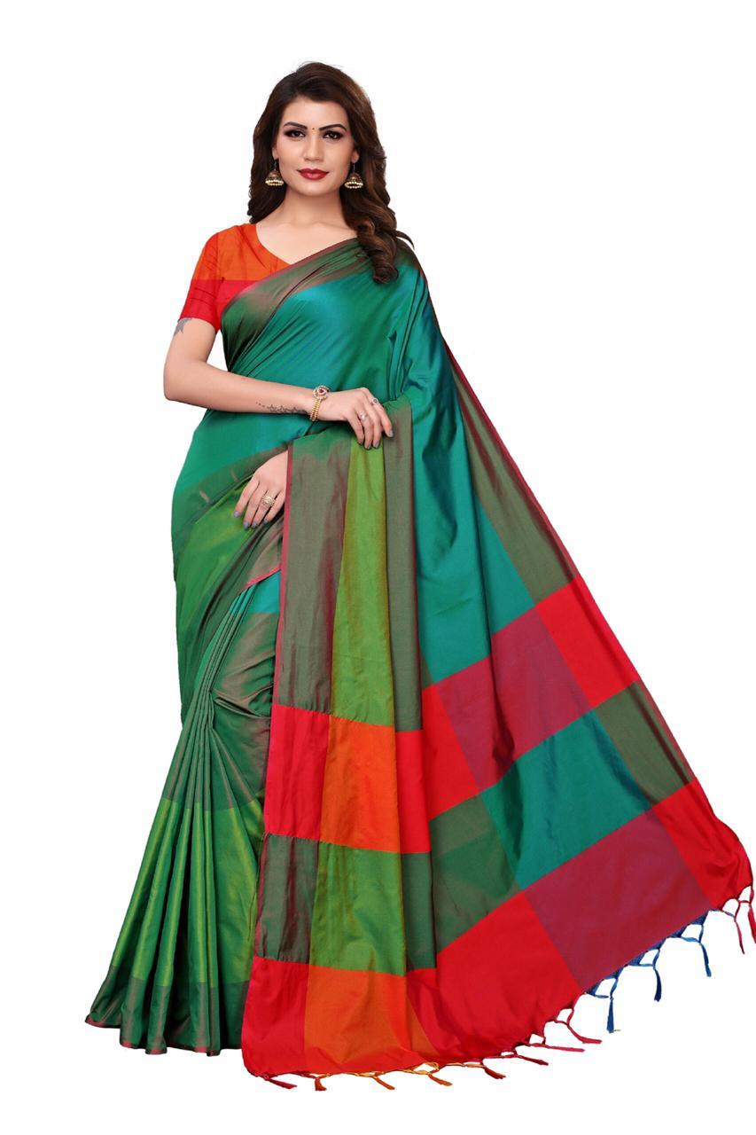 Two Tone Namo Cotton Silk Saree