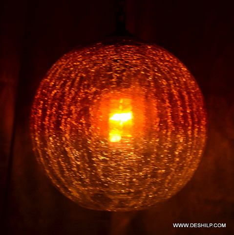 BALL SHAPE CRACK GLASS COLOR WALL HANGING LAMP