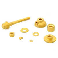 Brass Transformer Components - Polished Finish, Varied Dimensions, Metric Thread Type, 0.01mm Tolerance, 7 Pieces In Bulk