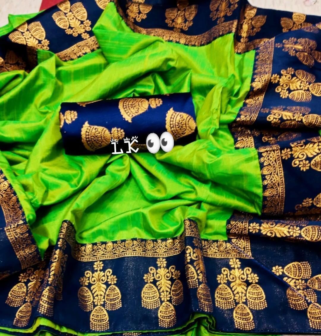 jhumki Embroidery Silk Saree