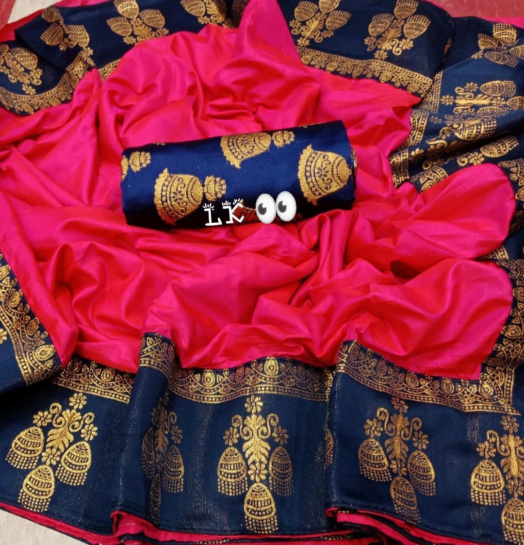 jhumki Embroidery Silk Saree