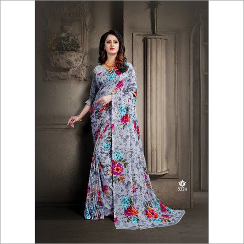 Available Colors Georgette Printed Saree