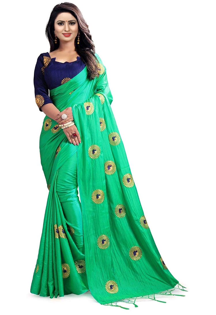 Roshani Embroidery Silk Saree