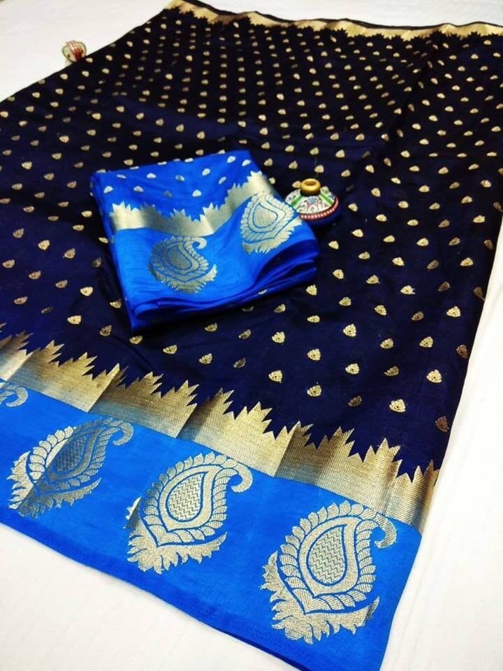 Mango Butta Kanjivaram Silk Saree