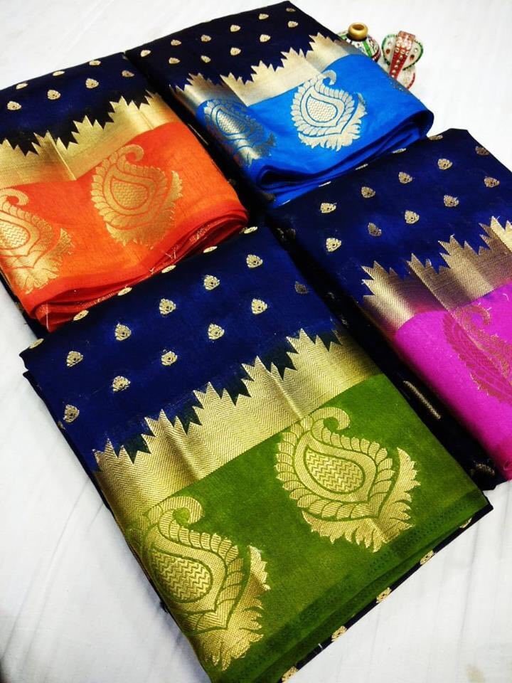 Mango Butta Kanjivaram Silk Saree